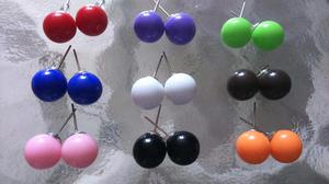 Aretes Bolitas Colores