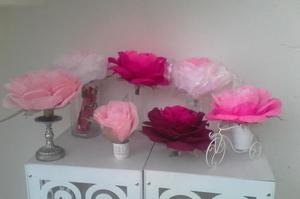 rosas decorativas de papel