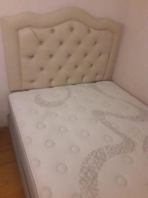 VENDO CAMA BOX CON TARIMA Y RESPALDAR 2 PLAZAS