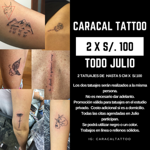 2 tatuajes x S/. 100 // Sigue la promo hasta setiembre
