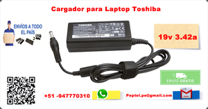 Cargador para laptop Toshiba 19v 3.42a