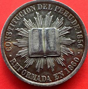 MEDALLA DE PLATA CONSTITUCIÓN DEL PERÚ REFORMADA EN .