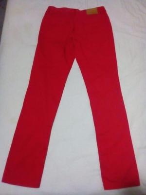 Pantalon Slim Fit Rojo