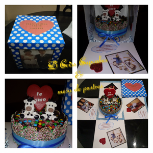 Caja explosiva candy cake