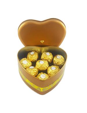 Chocolate Ferrero Corazón Personalizado Caja de Lata X 8