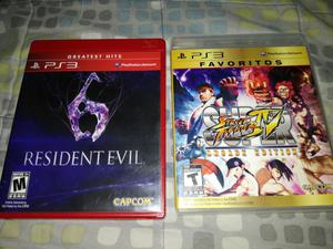 Resident Evil VI y Street fighter IV paohra PS3