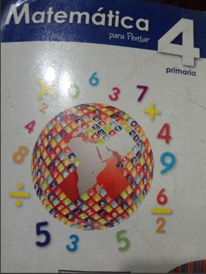 Libros Matematica para Pensar 4to. Primaria: Texto