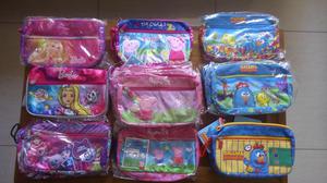 nuevas..cartucheras barby,peppa piggallina pintad,,frozen