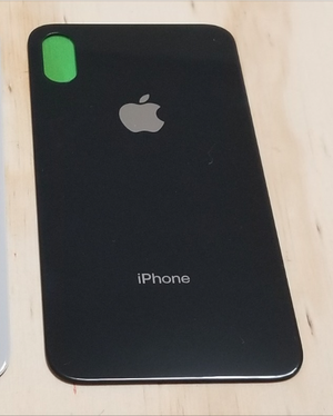 tapa trasera iPhone X instalado en tienda nuevo