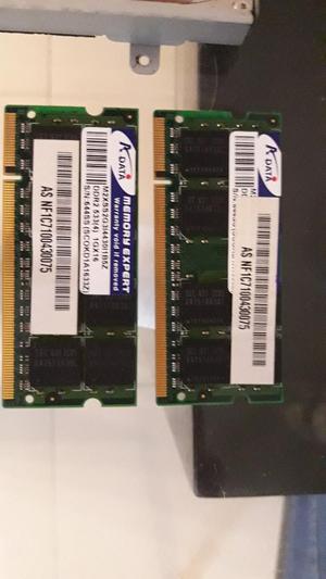 2 Memoria Ram de 1gb Cada Uno