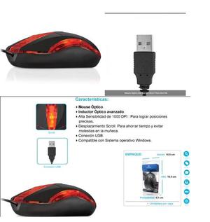 Combo Teclado Gamer de luces Mouse USB optico