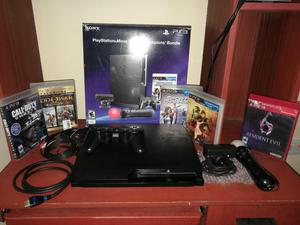 Playstation 3 con Accesorios Y 5 Juegos