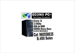 VENDO CPU Core i3 de 3.10Ghz 4Gb de RAM DiscoDuro 500Gb