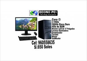 VENDO PC Core i3 de 3.10Ghz 4Gb RAM 500Gb DiscoDuro