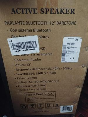 Parlante Bluetooth 12 Baretone