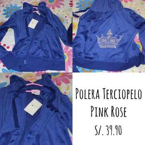 Polera Terciopelo Pink Rose