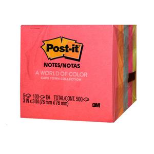 Post It 3in X 3in Colores Neon 500 Hojas