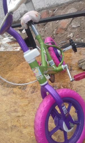 Bicicleta para Niña Pequeña con Garrocha