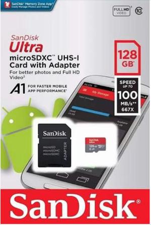 Memoria Micro SD Sandisk 128 gb / clase 10