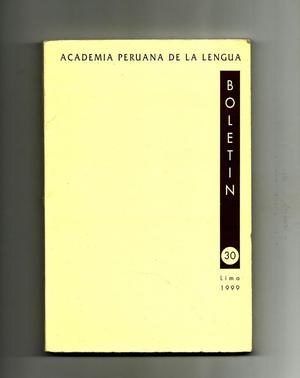BOLETIN ACADEMIA PERUANA DE LA LENGUA. Linguistica redaccion
