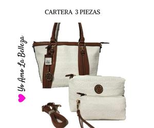 CARTERAS BLANCA 3 PIEZAS