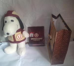 Peluches Snoopy equipos y cd oficial del club, bolsa regalo