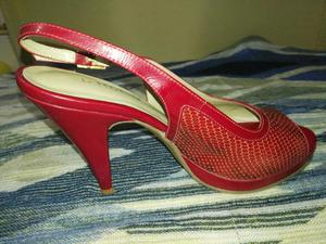 Zapatos Rojos, Cuero Charol. Talla 38
