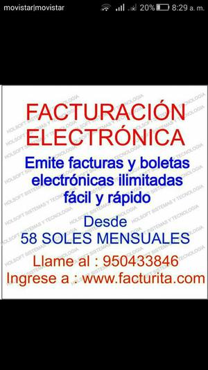 Facturacion Electronica 58 Soles Mensual