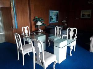 Juego de comedor con base de mrmol