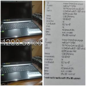 Laptop ACER gamer y HP hibrido convertible tablet/laptop