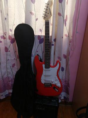Guitarra Eléctrica Fullrock Color Rojo