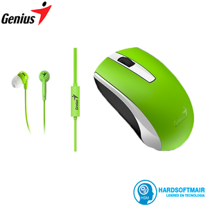 Mouse Inalambrico Audifono Hsm320 Mh Verde Genius