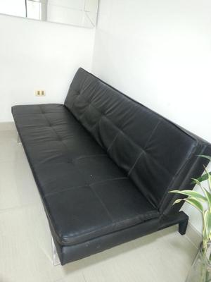 Sofa de Cuero Color Negro