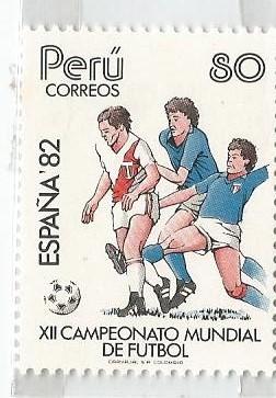 Estampilla de Peru del mundial España 82