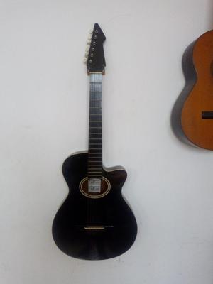 Guitarra Acustica Negra Ultra Delgada