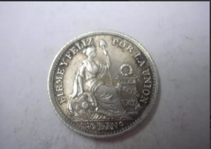 Monedas Antiguas 1/2 Din De Plata 