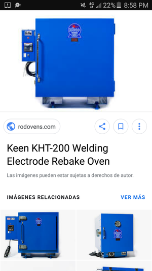 Horno secador para soldadura