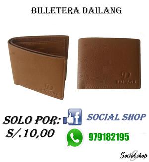 Billetera de cuero durable para hombre marca Dailang