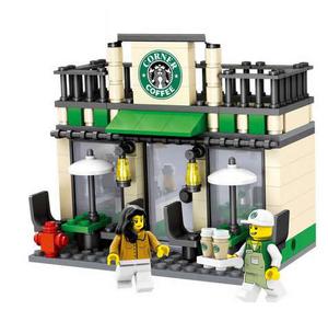 Mini Coffee Shop Cadena Starbucks Estilo Lego