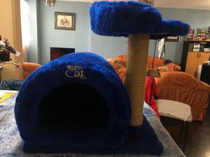 Casa de Gato Nueva 2 Pisos Purina Azul