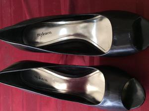 StyleCo Zapatos Plataforma Negros Talla 38 USA