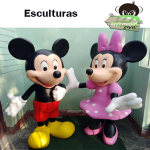 Esculturas De Minnie Y Mickey Clásico 1.70 Metros