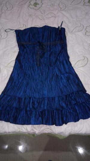 Vestido azul con corsel