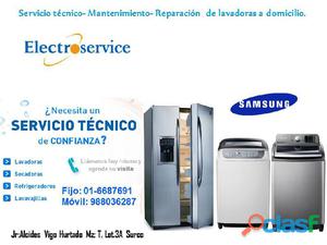 Lavadora secadora, refrigeradores Samsung reparación a