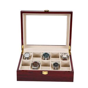 Caja Porta Relojes 10 Unidades Caja Lujo Madera Hombre Mujer