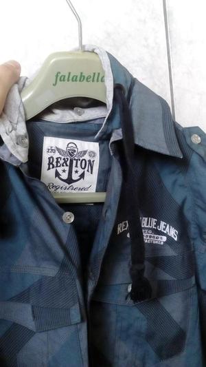 Rexton Navy Capucha 文 Camisa Talla S