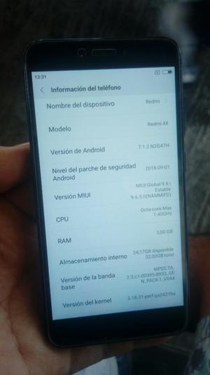 Vendo Ixomi Redmi 4x D 32gb Huella S/300