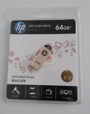 Hp Usb Flash Drive 64gb, V225w, Color Dorado.