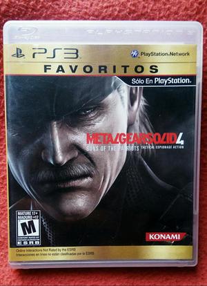 Juego Play 3 Ps3 Metal Gear Solid 4