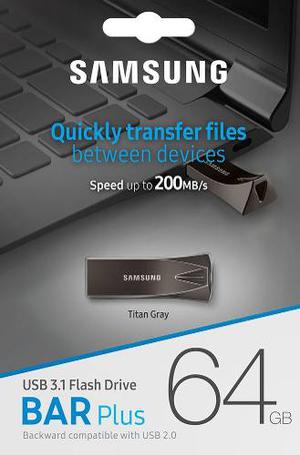 Memoria Samsung Bar Plus 64gb - 200mb/s Usb 3.1 Flash Drive